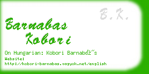 barnabas kobori business card